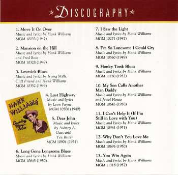 CD Hank Williams: The Country Music Hall Of Fame Presents - Legendary Country Singers