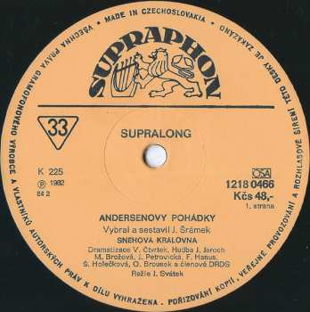 LP Hans Christian Andersen: Andersenovy Pohádky