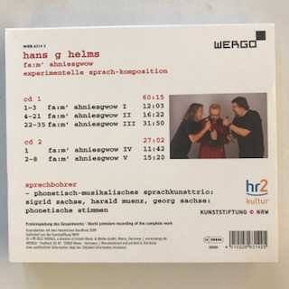 2CD Hans G. Helms: Fa:m'Ahniesgwow - Experimentelle Sprach-komposition