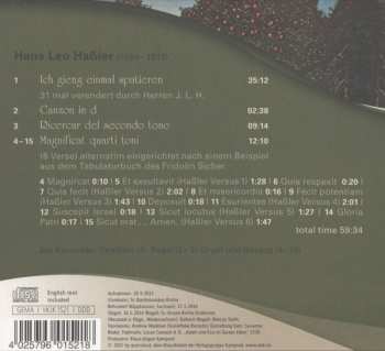 CD Hans Leo Haßler: Ich Gieng Einmal Spatieren - Tastenmusik von Hans Leo Haßler