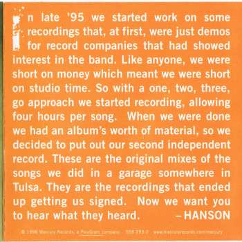 CD Hanson: 3 Car Garage: The Indie Recordings '95-'96