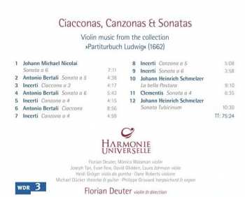 CD Harmonie Universelle: Ciacconas, Canzonas & Sonatas • Violin Music From The Collection "Partiturbuch Ludwig" (1662)