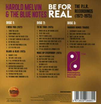 3CD/Box Set Harold Melvin And The Blue Notes: Be For Real (The P.I.R. Recordings 1972-1975)