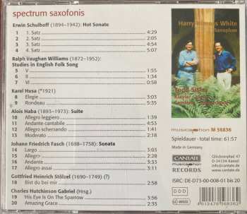 CD Harry Kinross White: Spectrum Saxofonis