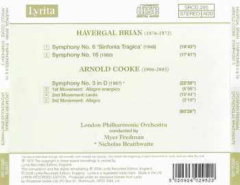 CD The London Philharmonic Orchestra: Havergal Brian: Symphonies 6 & 16 / Arnold Cooke: Symphony No. 3