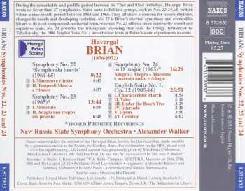 CD Havergal Brian: Symphonies Nos. 22, 23 and 24 / English Suite No. 1
