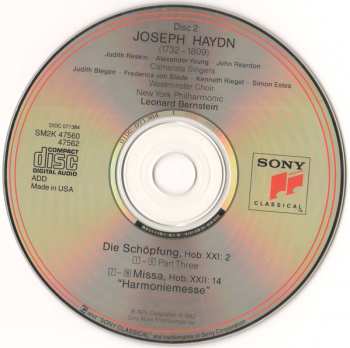 2CD Leonard Bernstein: "The Creation" • "Harmoniemesse"