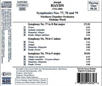 CD Joseph Haydn: Symphonies Vol. 20 (Nos. 77, 78 And 79)