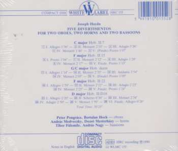 CD Joseph Haydn: Five Divertimentos For Two Oboes, Two Horns And Two Bassoons