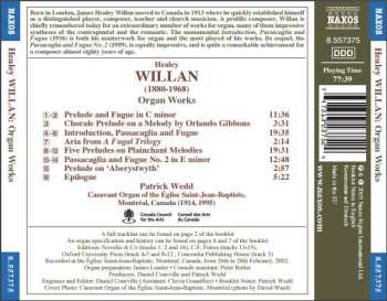 CD Patrick Wedd: Organ Works - Introduction, Prelude And Fugue, Prelude And Fugue No. 2