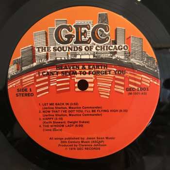 LP Heaven And Earth: I Can't Seem To Forget You