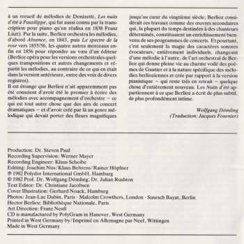CD Hector Berlioz: Nuits D'été ▪ La Mort De Cléopâtre