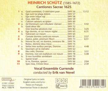 CD Heinrich Schütz: Cantiones Sacrae 1625