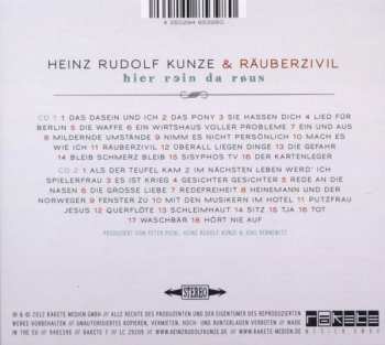 2CD Heinz Rudolf Kunze & Räuberzivil: Hier Rein Da Raus