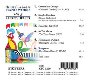 CD Heitor Villa-Lobos: Piano Works Vol. 3