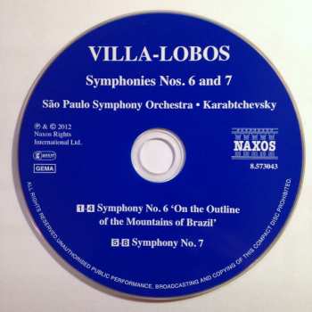 CD Heitor Villa-Lobos: Symphonies Nos. 6 And 7