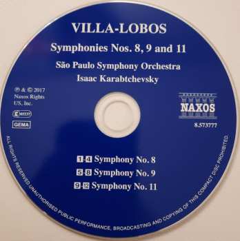 CD Heitor Villa-Lobos: Symphonies Nos. 8, 9 And 11