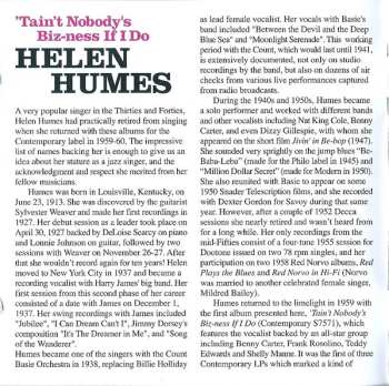 CD Helen Humes: 'Tain't Nobody's Biz-ness If I Do + Songs I Like To Sing!