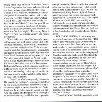 CD Helen Humes: 'Tain't Nobody's Biz-ness If I Do + Songs I Like To Sing!