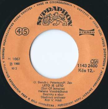 SP Helena Vondráčková: Léto Je Léto (Sun Of Jamaica) / Múzy