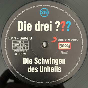 2LP Hendrik Buchna: Die Drei ??? 216 - Die Schwingen Des Unheils  LTD