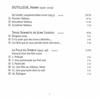 SACD Henri Dutilleux: Le Loup/ La Fille Du Diable, Etc.