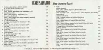 CD Henri Salvador: Une Chanson Douce