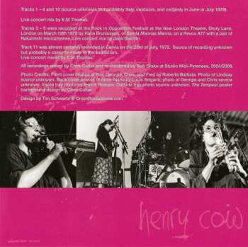 CD Henry Cow: Late