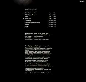 LP Henry Cow: Unrest LTD