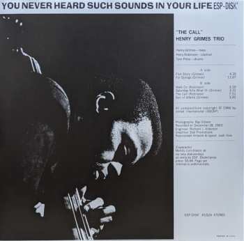 LP Henry Grimes Trio: The Call LTD