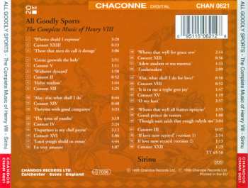 CD Henry VIII: All Goodly Sports: The Complete Music Of Henry VIII