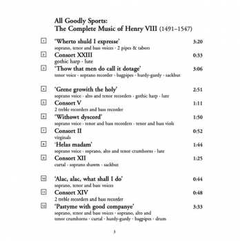 CD Henry VIII: All Goodly Sports: The Complete Music Of Henry VIII