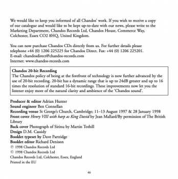 CD Henry VIII: All Goodly Sports: The Complete Music Of Henry VIII