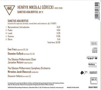 CD Henryk Górecki: Sanctus Adalbertus, Op. 71