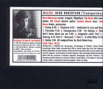 CD Herb Robertson Quintet: Transparency