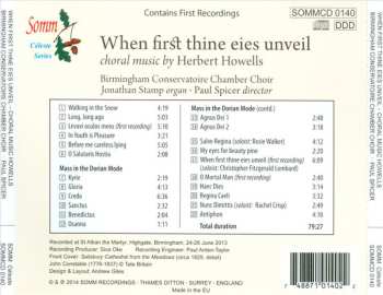 CD Herbert Howells: When First Thine Eies Unveil - Choral Music