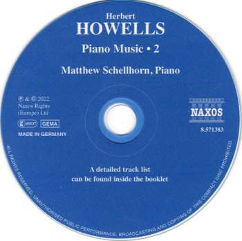 CD Herbert Howells: Piano Music • 2