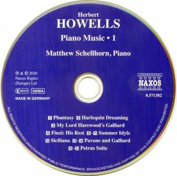 CD Herbert Howells: Piano Music • 1