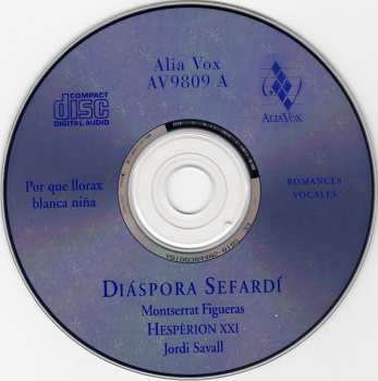 2CD Jordi Savall: Diáspora Sefardí (Romances & Música Instrumental)