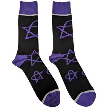 Merch HIM: Ankle Socks Purple Heartagrams