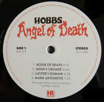 LP Hobbs Angel Of Death: Hobbs' Angel Of Death LTD