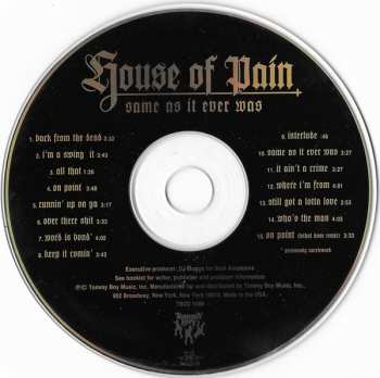 CD House Of Pain: Same As It Ever Was