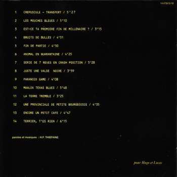 CD Hubert Félix Thiéfaine: Fragments D'Hébétude