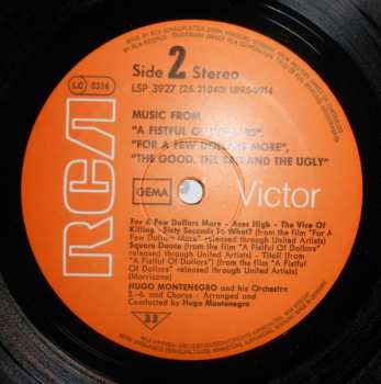 LP Hugo Montenegro And His Orchestra: Music From 'A Fistful Of Dollars', 'For A Few Dollars More' & 'The Good, The Bad And The Ugly'