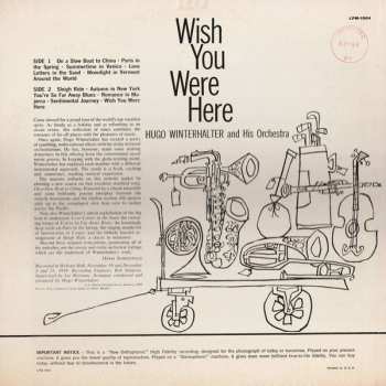 LP Hugo Winterhalter Orchestra: Wish You Were Here
