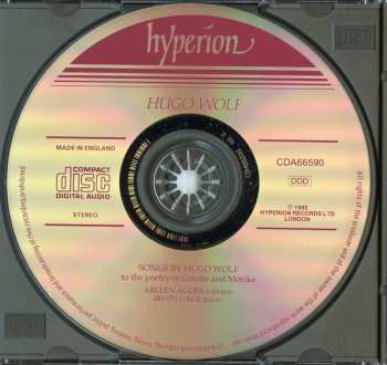 CD Hugo Wolf: Songs To The Poetry Of Goethe And Mörike
