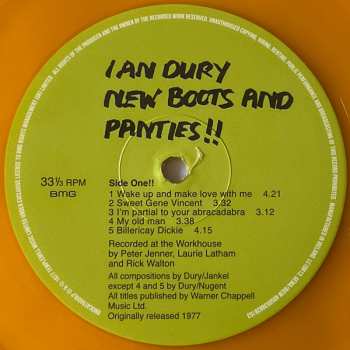 LP Ian Dury: New Boots And Panties!! CLR