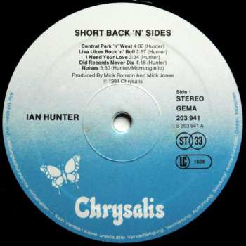 LP Ian Hunter: Short Back N' Sides