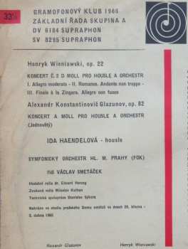 LP Ida Haendel: Romantické Houslové Koncerty