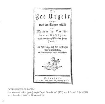 CD Ignaz Pleyel: Die Fee Urgele